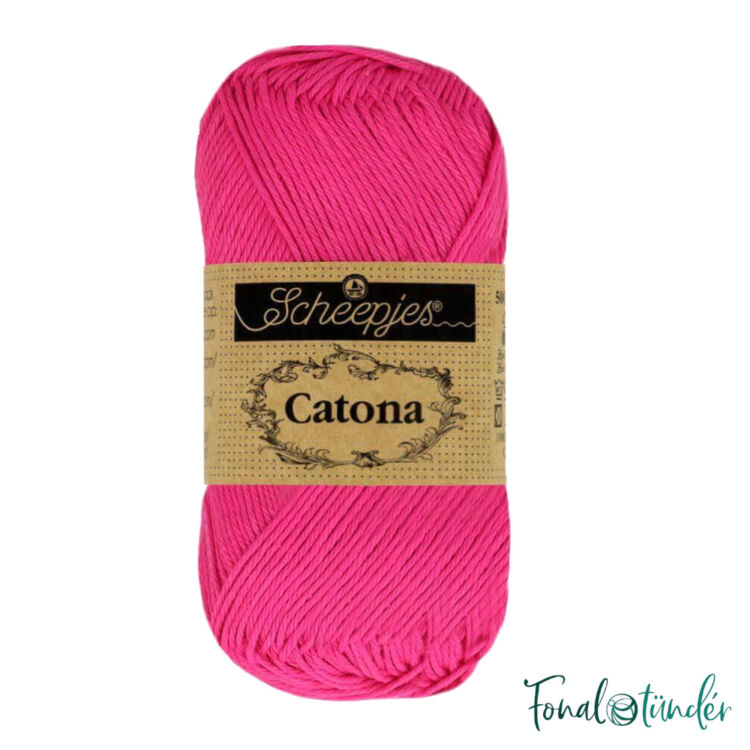 Scheepjes Catona 604 Neon Pink - neonrózsaszín pamut fonal  - cotton yarn