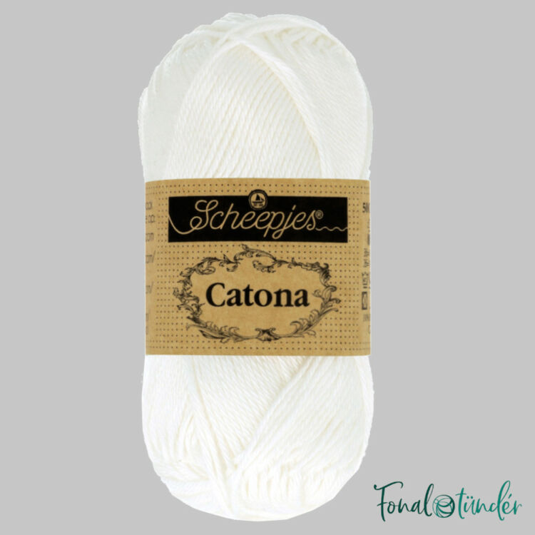 Scheepjes Catona Snow White 106 - pamut fonal  - cotton yarn - 50gramm