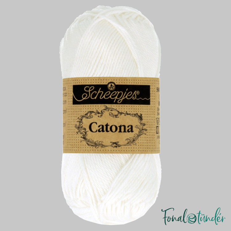 Scheepjes Catona 106 Snow White - hófehér pamut fonal - 50gramm