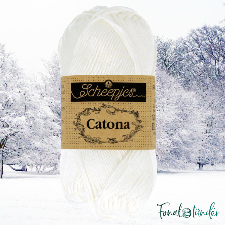 Scheepjes Catona 106 Snow White - hófehér pamut fonal - 50gramm