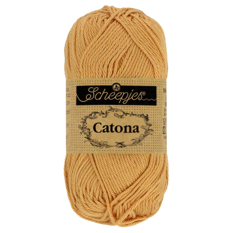 Scheepjes Catona 179 Topaz - sárgásbarna pamut fonal - 50gramm
