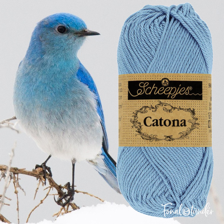 Scheepjes Catona 247 Bluebird - kék pamut fonal - 50gramm Scheepjes Catona 247 Bluebird - kék pamut fonal - 50gramm