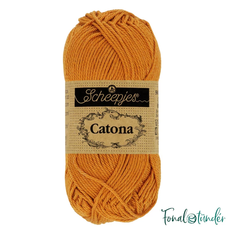 Scheepjes Catona 383 Ginger Gold - yellow - sárga - pamut fonal  - cotton yarn - 50gramm