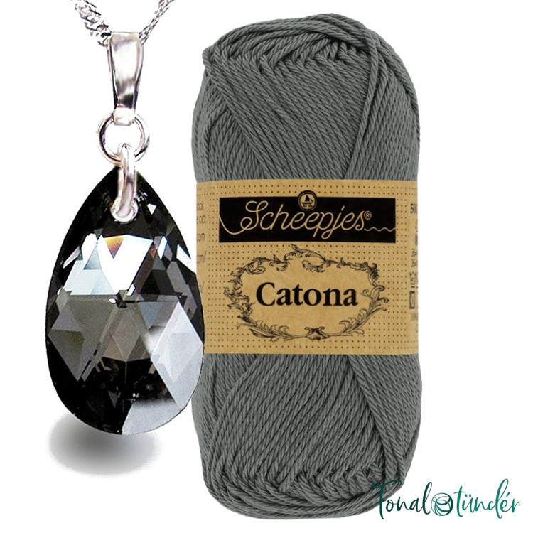 Scheepjes Catona 501 Anthracite - sötétszürke pamut fonal - 50gramm Scheepjes Catona 501 Anthracite - sötétszürke pamut fonal - 50gramm