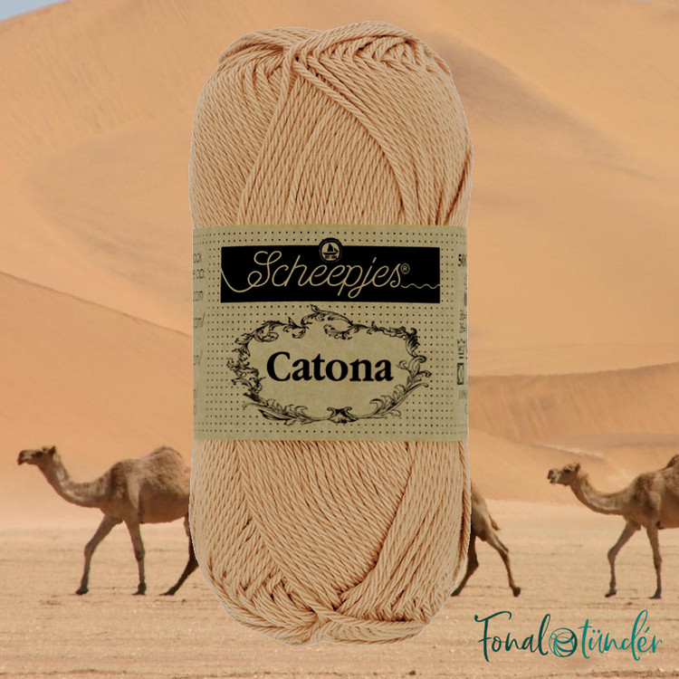 Scheepjes Catona 502 Camel - drapp pamut fonal -50gramm Scheepjes Catona 502 Camel - drapp pamut fonal -50gramm