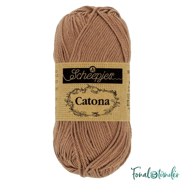 Scheepjes Catona 503 Hazelnut - mogyoróbarna - pamut fonal  - cotton yarn
