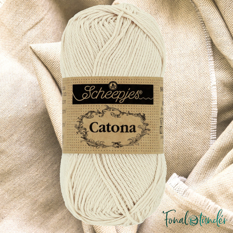 Scheepjes Catona 505 Linen - lenfehér pamut fonal - 50gramm Scheepjes Catona 505 Linen - lenfehér pamut fonal - 50gramm
