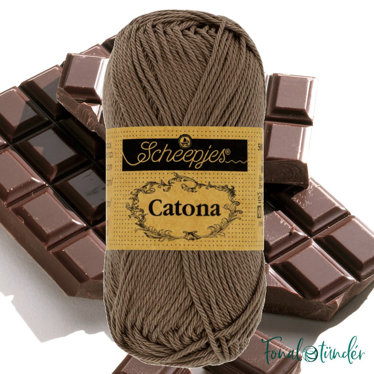 Scheepjes Catona 507 Chocolate - csokibarna pamut fonal - 50gramm Scheepjes Catona 507 Chocolate - csokibarna pamut fonal - 50gramm