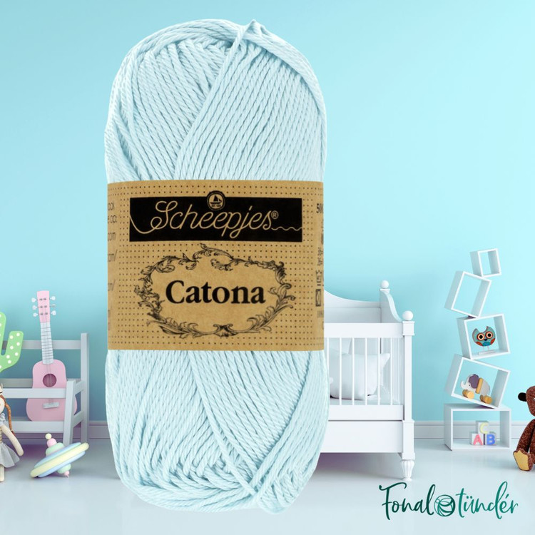 Scheepjes Catona 509 Baby Blue - pasztell kék pamut fonal - 50gramm Scheepjes Catona 509 Baby Blue - pasztell kék pamut fonal - 50gramm