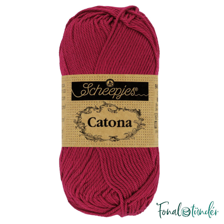 Scheepjes Catona 517 Ruby - rubinvörös pamut fonal - 50gramm