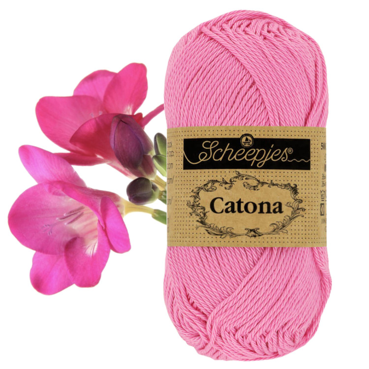 Scheepjes Catona 519 Fresia - pink pamut fonal - 50gramm Scheepjes Catona 519 Fresia - pink pamut fonal - 50gramm