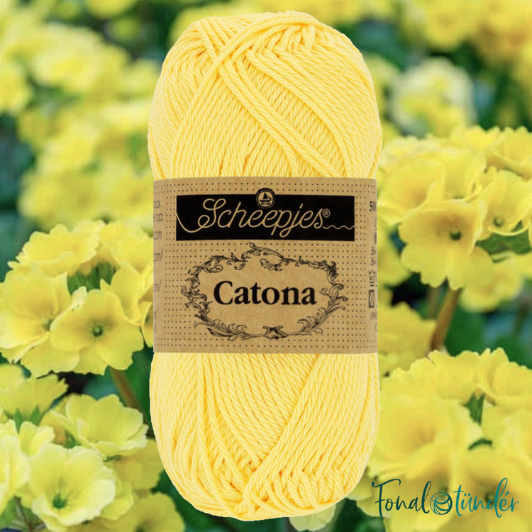 Scheepjes Catona 522 Primrose - világos sárga pamut fonal - 50gramm Scheepjes Catona 522 Primrose - világos sárga pamut fonal - 50gramm
