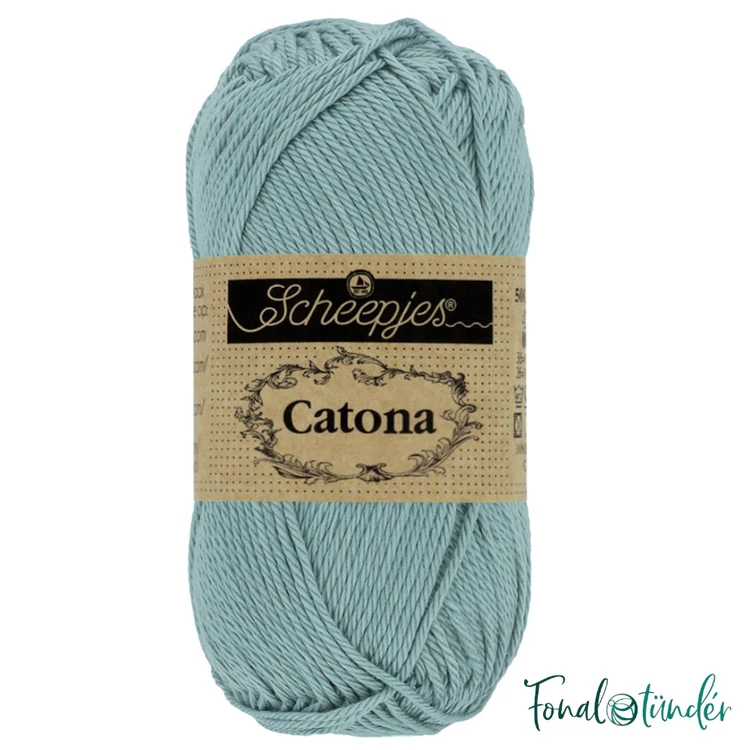 Scheepjes Catona 528 Silver Blue - gray - szürke - pamut fonal  - cotton yarn - 50gramm