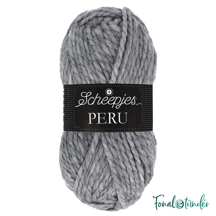 Scheepjes Peru 060 - szürke alpaca fonal - gray alpaca wool yarn blend