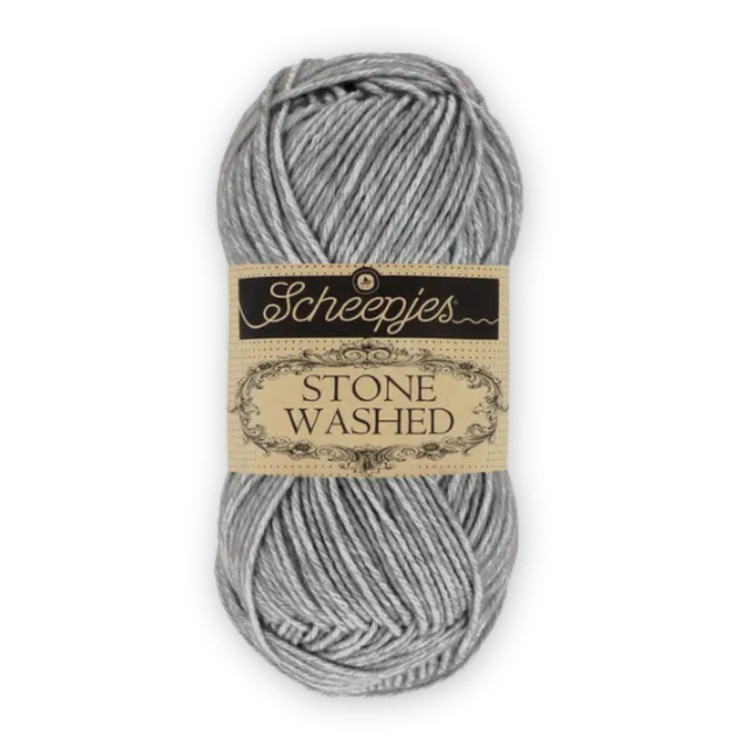 Scheepjes Stone Washed 802 Smoky Quartz - kvarc-szürke pamut keverék fonal
