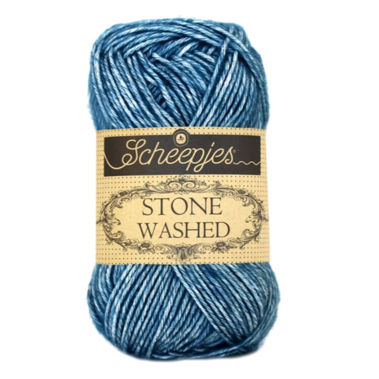 Scheepjes Stone Washed 805 Blue Apatite - pamut fonal - cotton yarn