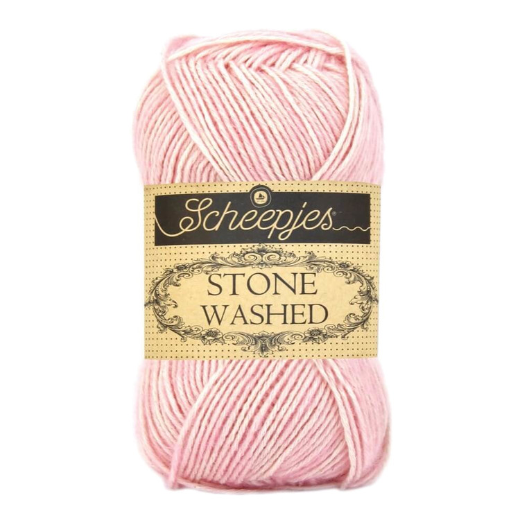 Scheepjes Stone Washed 820 Rose Quartz - rózsaszín pamut keverék fonal