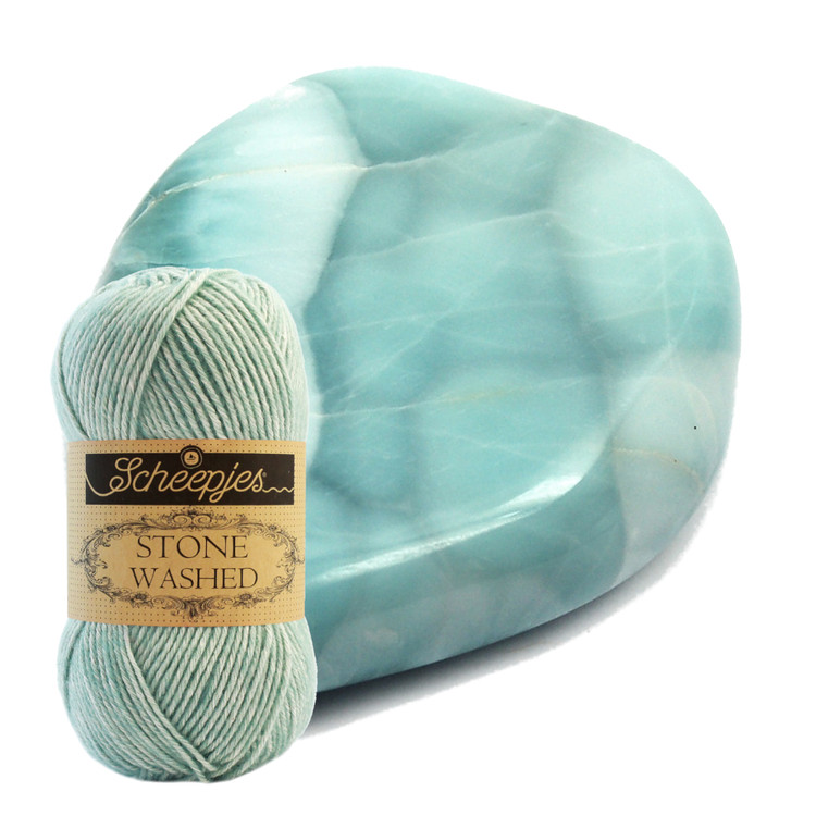 Scheepjes Stone Washed 828 Larimar - kékesszürke pamut keverék fonal Scheepjes Stone Washed 828 Larimar - kékesszürke pamut keverék fonal