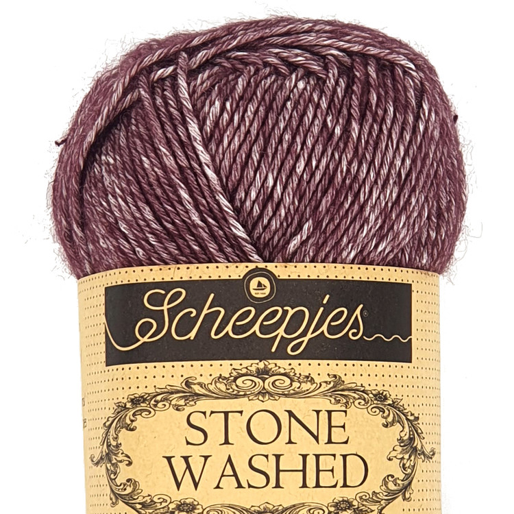 Scheepjes Stone Washed 830 Lepidolite - sötétlila pamut keverék fonal Scheepjes Stone Washed 830 Lepidolite - sötétlila pamut keverék fonal