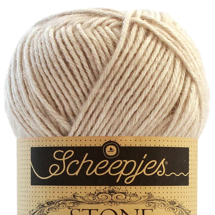 Scheepjes Stone Washed 831 Axinite - drapp pamut fonal - light-brown cotton yarn
