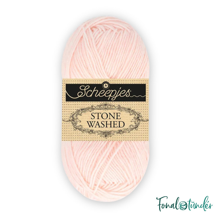 Scheepjes Stone Washed 837 Stilbite - rózsaszín pamut keverék fonal