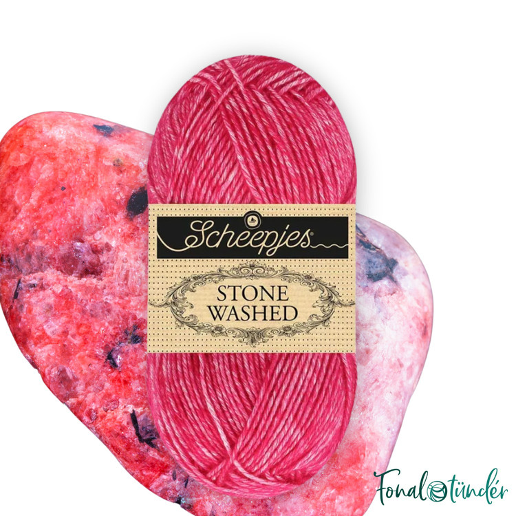 Scheepjes Stone Washed 839 Eudialyte - rózsaszín pamut keverék fonal Scheepjes Stone Washed 839 Eudialyte - rózsaszín pamut keverék fonal