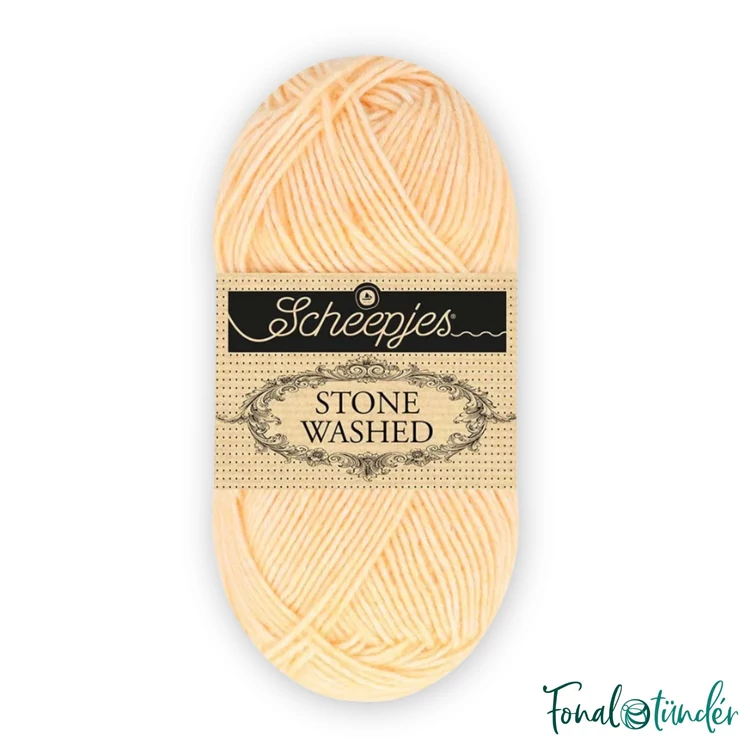 Scheepjes Stone Washed 841 Aragonite - barack rózsaszín pamut fonal - pink yarn