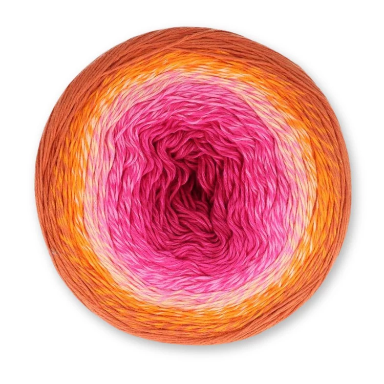 Scheepjes Cotton Whirl  703 Sugary Sunset - színátmenetes fonal - yarn cake