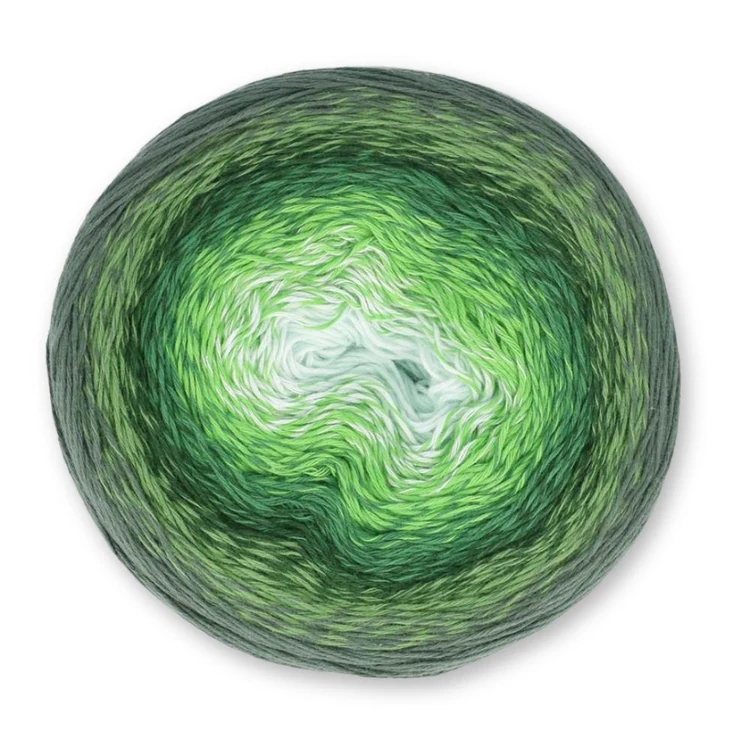 Scheepjes Cotton Whirl 709 Lettuce Party - színátmenetes fonal - yarn cake