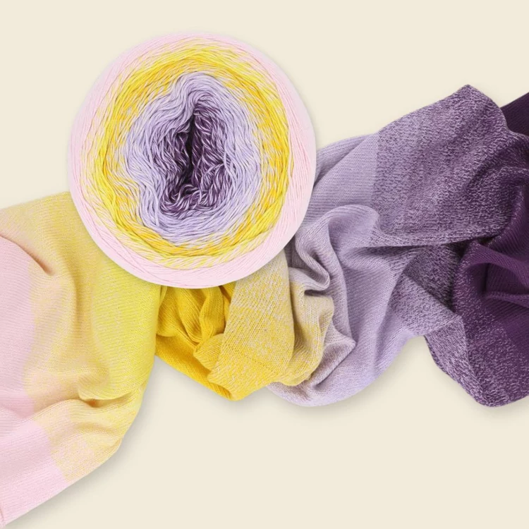 Scheepjes Cotton Whirl 716 Purple Passion - színátmenetes fonal - yarn cake