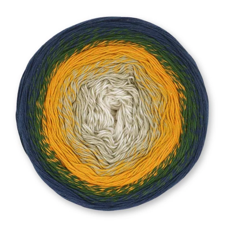 Scheepjes Cotton Whirl 717 Sunlit Suanctuary - színátmenetes fonal - yarn cake