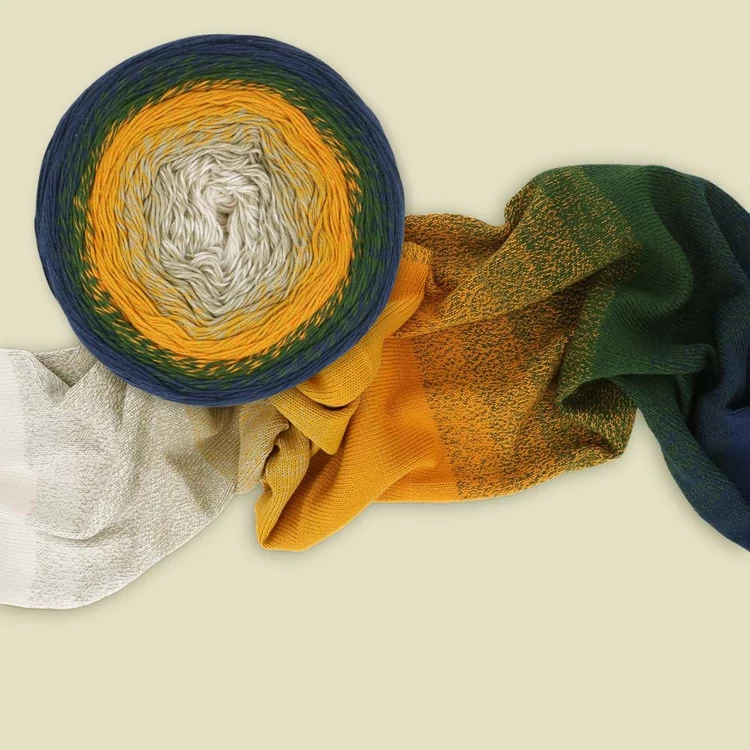 Scheepjes Cotton Whirl 717 Sunlit Suanctuary - színátmenetes fonal - yarn cake