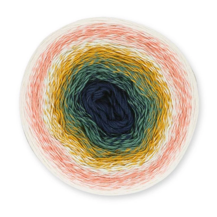 Scheepjes Cotton Whirl 720 Coastal Cottage - színátmenetes fonal - yarn cake