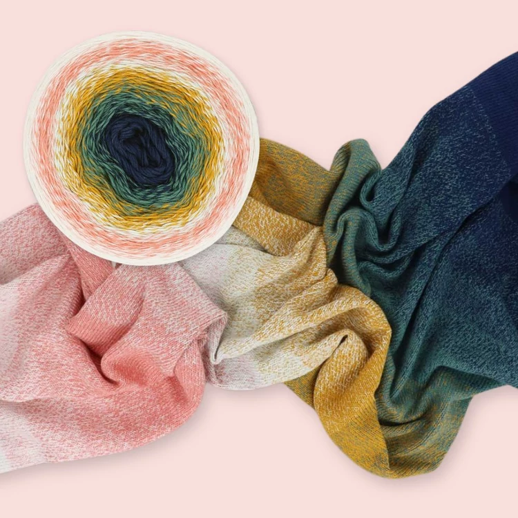 Scheepjes Cotton Whirl 720 Coastal Cottage - színátmenetes fonal - yarn cake