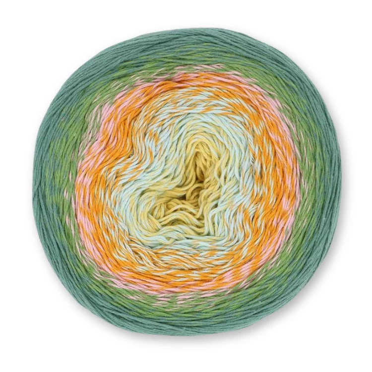 Scheepjes Cotton Whirl 721 Spring Whisper - színátmenetes fonal - yarn cake