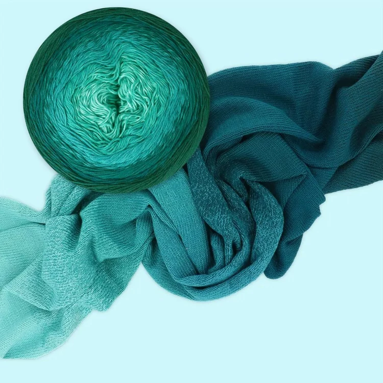 Scheepjes Cotton Whirl 737 Teal Tempest - színátmenetes fonal - yarn cake