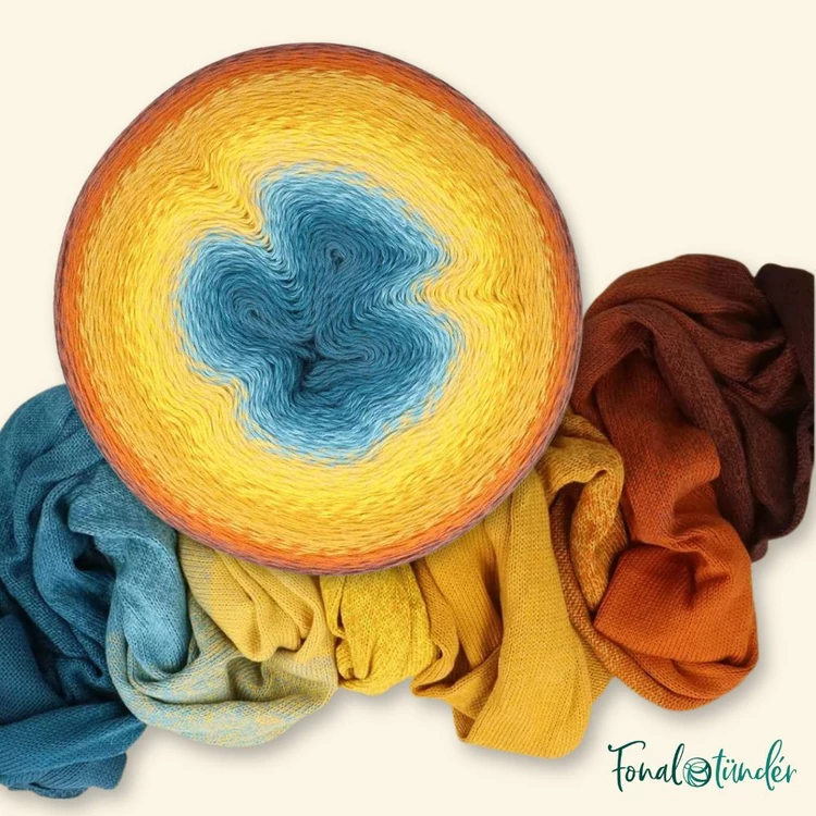 Scheepjes Mega Whirl - 402 Spiceberry - színátmenetes fonal - yarn cake