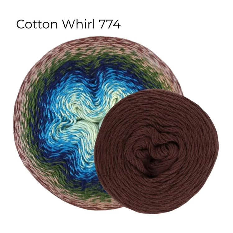 Scheepjes Whirlette 891 Chestnut brown yarn - gesztenyebarna - keverék fonal