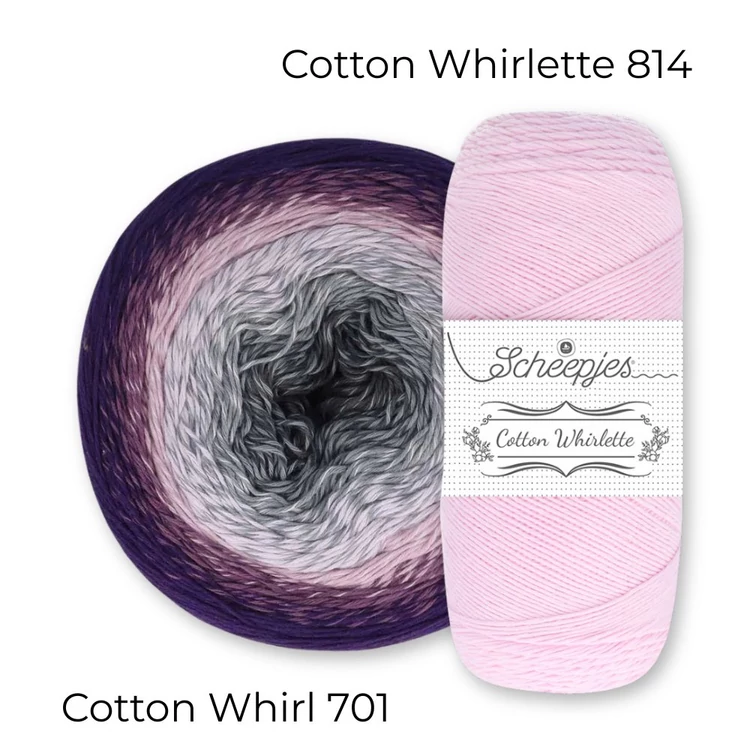 Scheepjes Cotton Whirlette 814 Cotton Candy - rózsaszín fonal - pink yarn