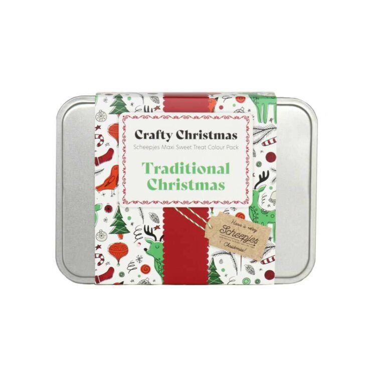 Scheepjes Crafty Christmas Colour Pack - Traditional - Hagyományos Kézműves Karácsony - fonalcsomag fémdobozban