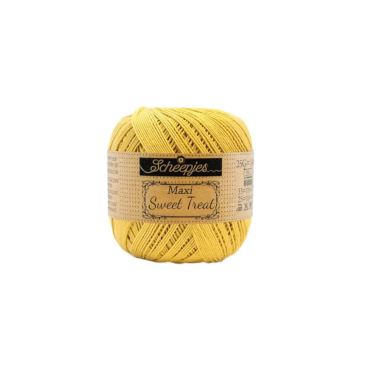 Scheepjes Maxi Sweet Treat 154 Gold - aranysárga pamut fonal Scheepjes Maxi Sweet Treat 154 Gold - aranysárga pamut fonal