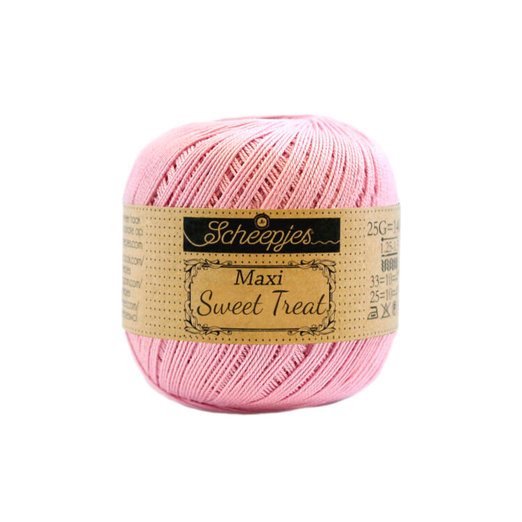 Scheepjes Maxi Sweet Treat 222 Tulip - pink pamut fonal  - pink cotton yarn