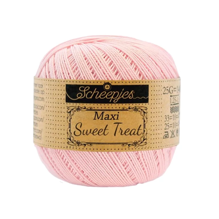 Scheepjes Maxi Sweet Treat 238 Powder Pink - púderrózsaszín pamut fonal