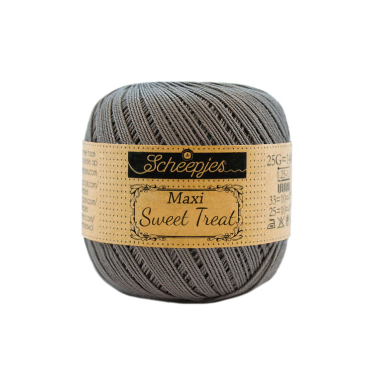 Scheepjes Maxi Sweet Treat 242 Metal Gray - fémes szürke pamut fonal  - gray cotton yarn