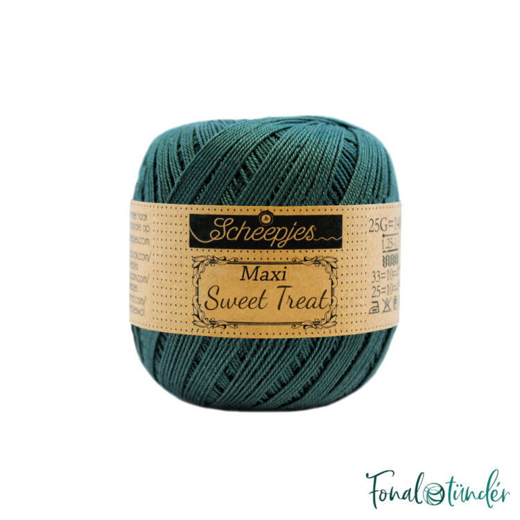 Scheepjes Maxi Sweet Treat 244 Spruce fenyőzöld pamut fonal  - cotton yarn