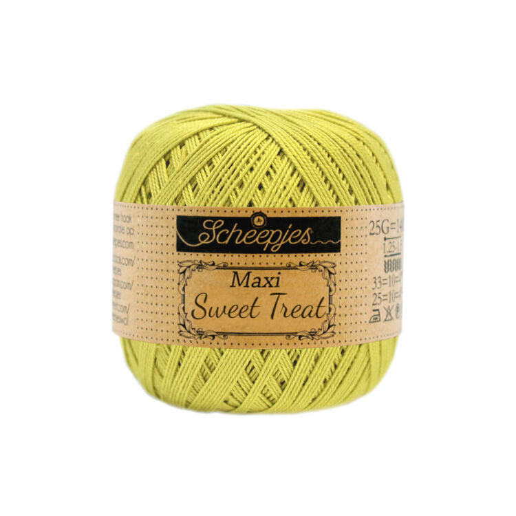 Scheepjes Maxi Sweet Treat 245 Green Yellow - sárgászöld pamut fonal  - cotton yarn