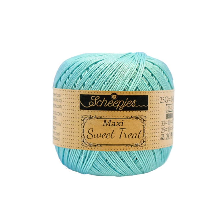 Scheepjes Maxi Sweet Treat 397 Cyan - ciánkék pamut fonal  - blue cotton yarn