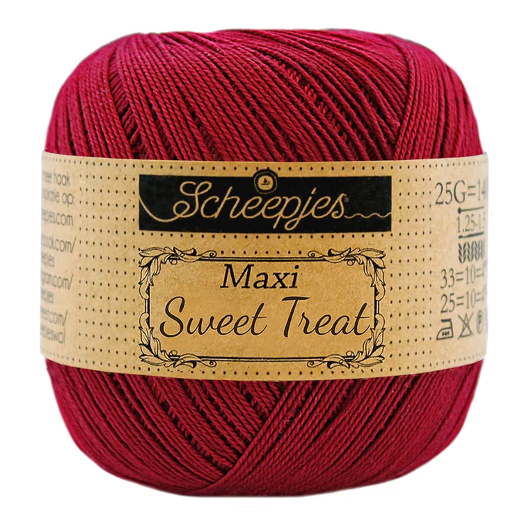 Scheepjes Maxi Sweet Treat 517 Ruby - rubinvörös pamut fonal  - cotton yarn