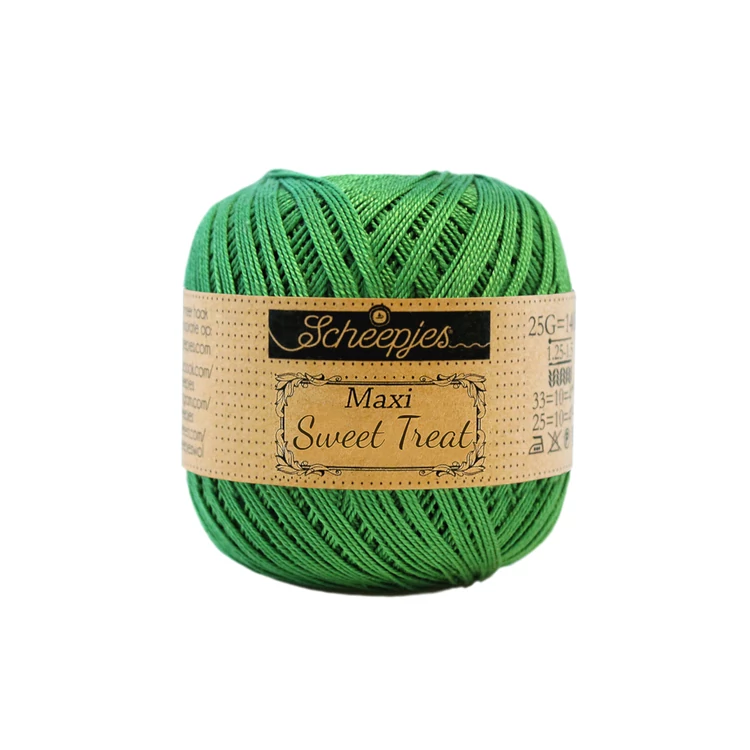 Scheepjes Maxi Sweet Treat 606 Grass Green - fűzöld pamut fonal  - cotton yarn