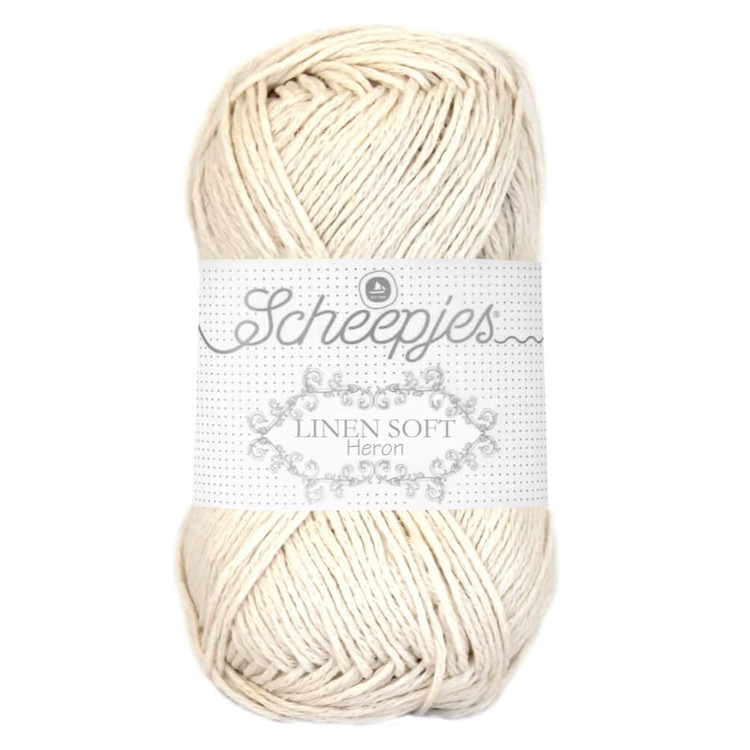 Scheepjes Linen Soft 616 - bézs len tartalmú fonal